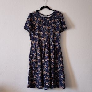 LuLaRoe Blue and Yellow Floral Dress